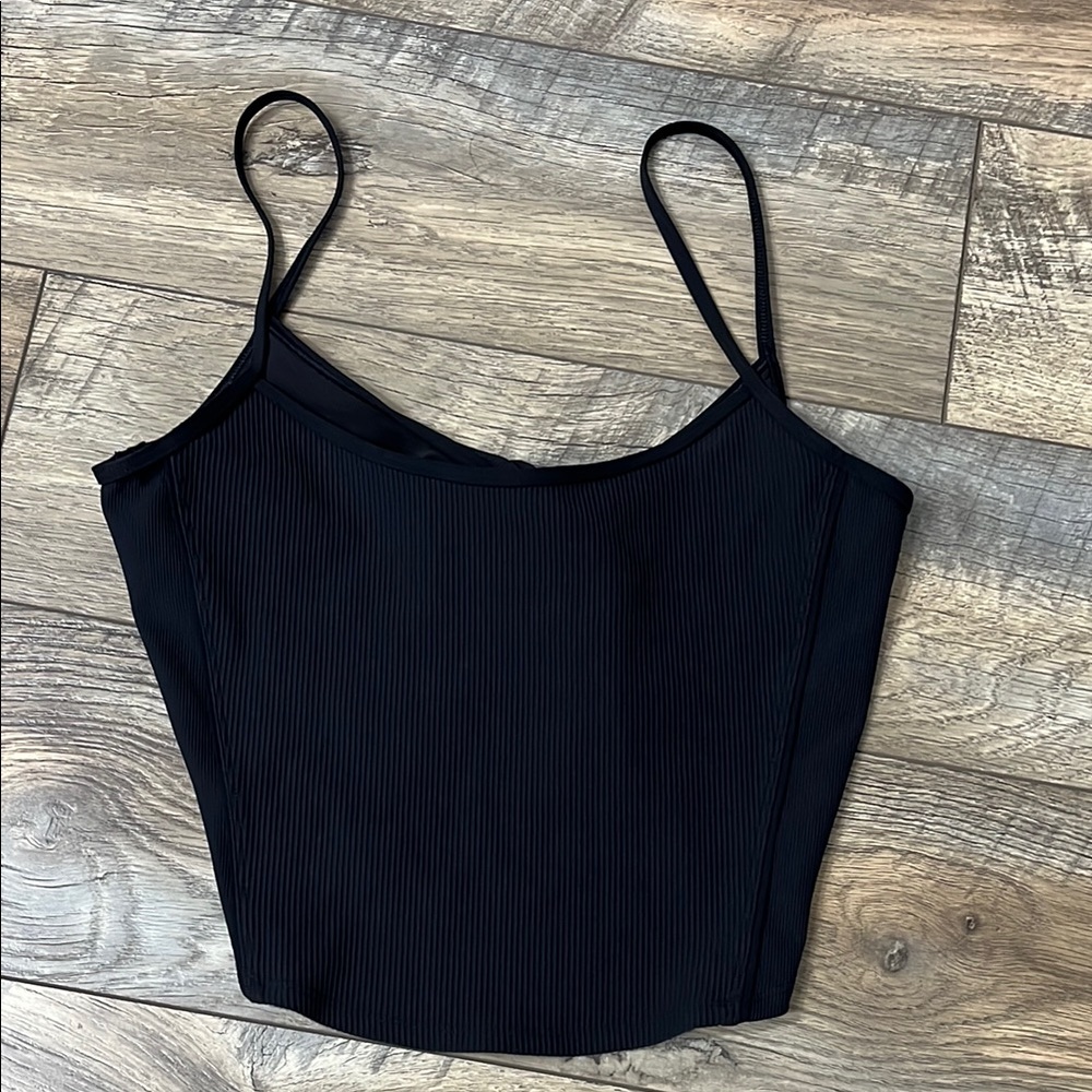 Lululemon Athletica Black Fitted Crop Camisole